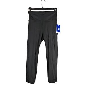 High Rise Capri Leggings JoyLab Black XS Stretchy Wide Waistband Workout Cutouts